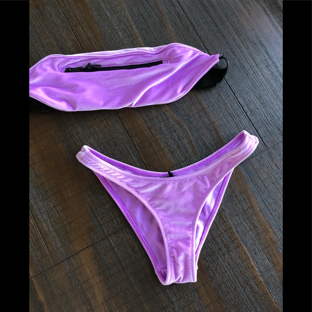 Triangl Velvet Bikini Bottoms & Pouch